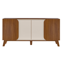 Ver imagem 4 de Buffet Elegance 1,60 Metros com 4 Portas Off White/pinho Ripado Cedro/off White