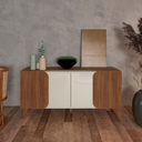 Ver imagem 1 de Buffet Elegance 1,60 Metros com 4 Portas Off White/pinho Ripado Cedro/off White