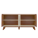 Ver imagem 7 de Buffet Elegance 1,60 Metros com 4 Portas Off White/pinho Ripado Cedro/off White