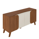 Ver imagem 3 de Buffet Elegance 1,60 Metros com 4 Portas Off White/pinho Ripado Cedro/off White
