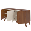 Ver imagem 6 de Buffet Elegance 1,60 Metros com 4 Portas Off White/pinho Ripado Cedro/off White
