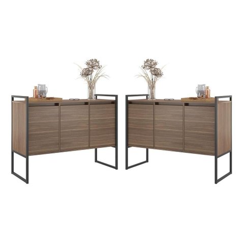 Armario Industrial 3 Portas Balso Conjunto 2 Peças - Affara Affara