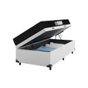 Ver imagem 3 de Cama Box Baú Solteiro + Colchão Smart D33 One Face - 88x188x61cm - Branco