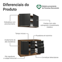 Ver imagem 6 de Armário de Cozinha Compacta 120 cm Rustic/Preto Lux Madesa 01