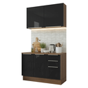 Ver imagem 4 de Armário de Cozinha Compacta 120 cm Rustic/Preto Lux Madesa 01