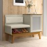 Sapateira e Banco Charlotte com 1 Porta Offwhite Rede Móveis - 1
