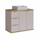Ver imagem 1 de Gabinete Banheiro com Cuba 76cm 2 Portas 3 Gavetas Galway Estilare