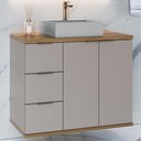 Ver imagem 3 de Gabinete Banheiro com Cuba 76cm 2 Portas 3 Gavetas Galway Estilare
