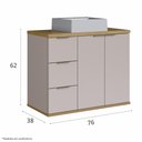 Ver imagem 2 de Gabinete Banheiro com Cuba 76cm 2 Portas 3 Gavetas Galway Estilare