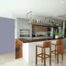 Banqueta Alta Bar Balcão Onix Sofisticada Resistente Banco Área Gourmet Sacada Pés Madeira Cor Bege - 10