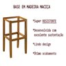 Banqueta Alta Bar Balcão Onix Sofisticada Resistente Banco Área Gourmet Sacada Pés Madeira Cor Bege - 2