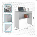 Ver imagem 3 de Mesa Computador Escrivaninha Vitoria Branca