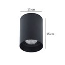 Ver imagem 2 de 5 Spot Plafon Sobrepor Preto Redondo Direcionavel AR70 Area Externa Zan94