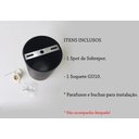 Ver imagem 3 de 5 Spot Plafon Sobrepor Preto Redondo Direcionavel AR70 Area Externa Zan94