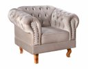 Ver imagem 1 de Poltrona Chesterfield Duque Dom Pedro Capitonê - Veludo Capuccino