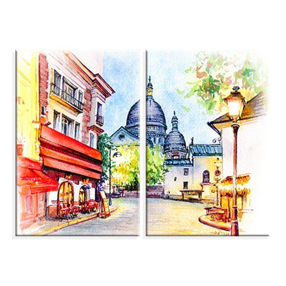 Kit 2 Telas Decorativas Paris - 1