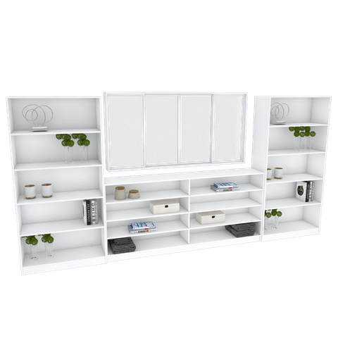 KIT CLOSET QUARTO COM JANELA M81.2021.B (CASA, QUARTO, LOJA) MUNDI MOVEIS