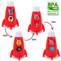 Garrafinha Infantil Foguete Patrulha Canina 320ml Garrafa - 2 Garrafinha Infantil Foguete Patrulha Canina 320ml Garrafa - 2