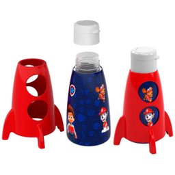 Garrafinha Infantil Foguete Patrulha Canina 320ml Garrafa - 6 Garrafinha Infantil Foguete Patrulha Canina 320ml Garrafa - 6