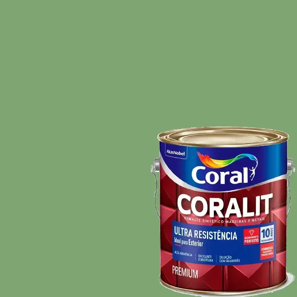 Ver imagem 3 de Esmalte Sintético Coralit Ultra Resistência Alto Brilho 3,6 Litros Verde Nilo - 5202738 - Coral Esma