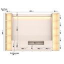 Ver imagem 3 de Rack com Painel para TV até 84 Polegadas com LED 100% MDF 305cmx219cm Led Vitoria Regia YesCasa