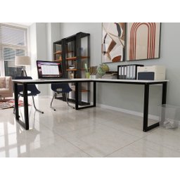 Mesa de Escritório em L Estilo Industrial 1,50mx1,50m Technox Mesa em L - 5