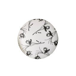 Banqueta Alta Prata Cozinha Gourmet Americana - Branco Floral - 3