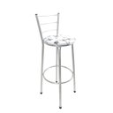 Ver imagem 1 de Banqueta Alta Prata Cozinha Gourmet Americana - Branco Floral