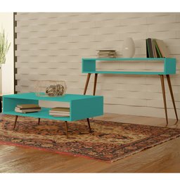 Mesa de Centro Pé Palito Laqueada Tiffany M A Sorprezo Mesa Centro - 2