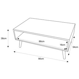 Mesa de Centro Pé Palito Laqueada Tiffany M A Sorprezo Mesa Centro - 7