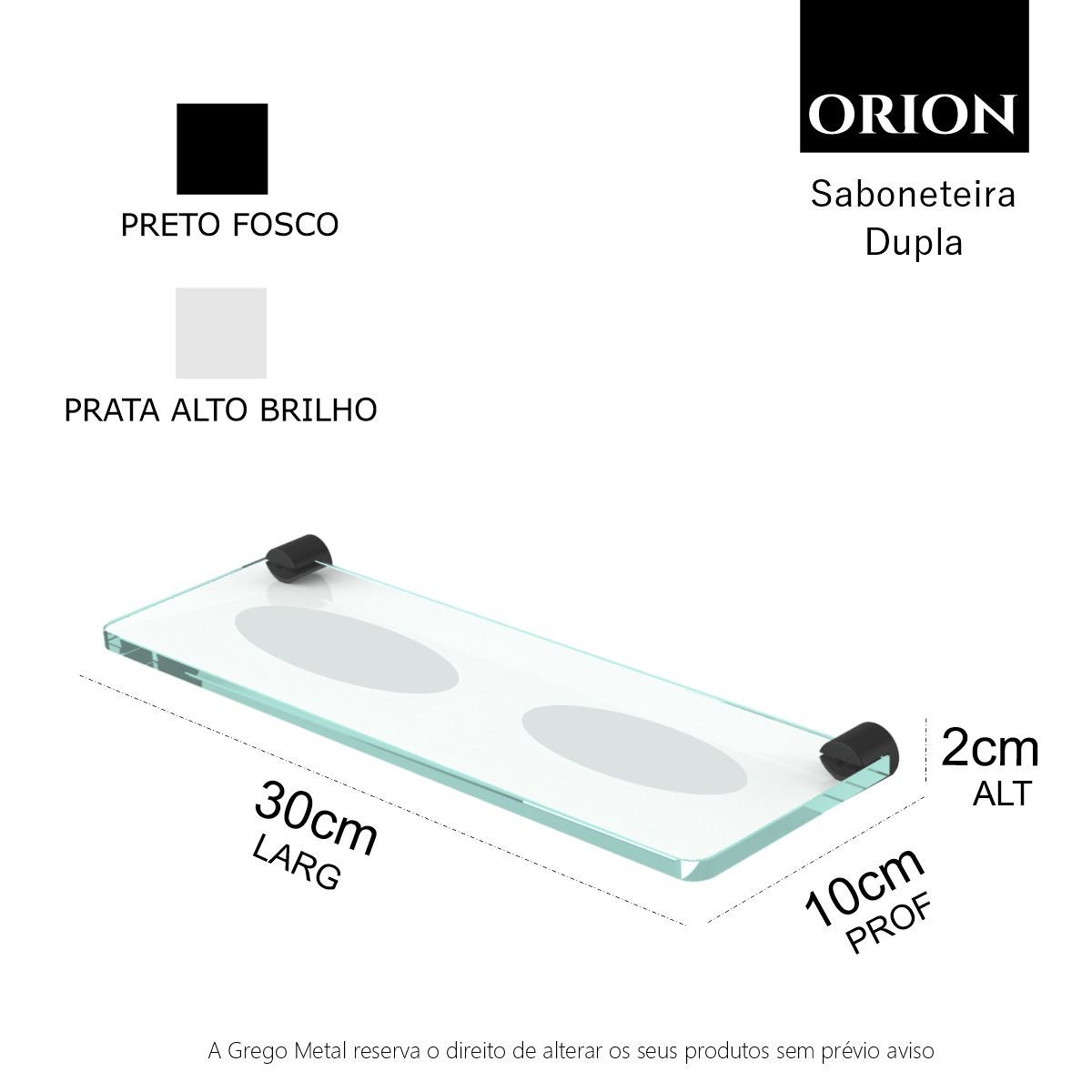 Saboneteira Dupla para Banheiro Suporte Redondo Porta Sabonete Grego Metal Preto Fosco Orion - 4