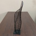 Ver imagem 5 de Vaso Decorativo de Metal Preto 55x17x17cm Enfeite Sala Mesa Estante Aparador