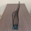 Ver imagem 6 de Vaso Decorativo de Metal Preto 55x17x17cm Enfeite Sala Mesa Estante Aparador