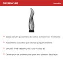 Ver imagem 2 de Vaso Decorativo de Metal Preto 55x17x17cm Enfeite Sala Mesa Estante Aparador