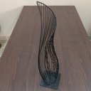 Ver imagem 4 de Vaso Decorativo de Metal Preto 55x17x17cm Enfeite Sala Mesa Estante Aparador