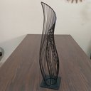 Ver imagem 3 de Vaso Decorativo de Metal Preto 55x17x17cm Enfeite Sala Mesa Estante Aparador