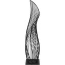Ver imagem 1 de Vaso Decorativo de Metal Preto 55x17x17cm Enfeite Sala Mesa Estante Aparador