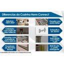 Ver imagem 2 de Módulo Cozinha Connect Aéreo para com 2 Portas Ripadas 80cm Duna Cristal2 Aéreos + 1 Balcão + 1