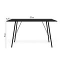 Ver imagem 2 de Mesa Sala de Jantar Paraty Preto 120x75cm Tampo Preto