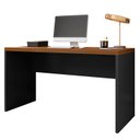 Ver imagem 6 de Mesa para Escritório 136cm Tampo em Tamburato Studio 1300 Nogueira Caiena E Preto Tx