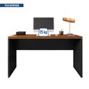 Ver imagem 5 de Mesa para Escritório 136cm Tampo em Tamburato Studio 1300 Nogueira Caiena E Preto Tx