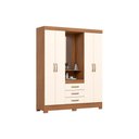 Ver imagem 1 de Guarda Roupa Casal 4 Portas c/Esp Briz B24 Nature/Ow Henn