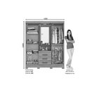 Ver imagem 2 de Guarda Roupa Casal 4 Portas c/Esp Briz B24 Nature/Ow Henn