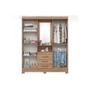 Ver imagem 3 de Guarda Roupa Casal 4 Portas c/Esp Briz B24 Nature/Ow Henn