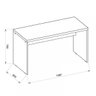 Mesa para Escritório 136cm Tampo em Tamburato Studio 1300  - 3