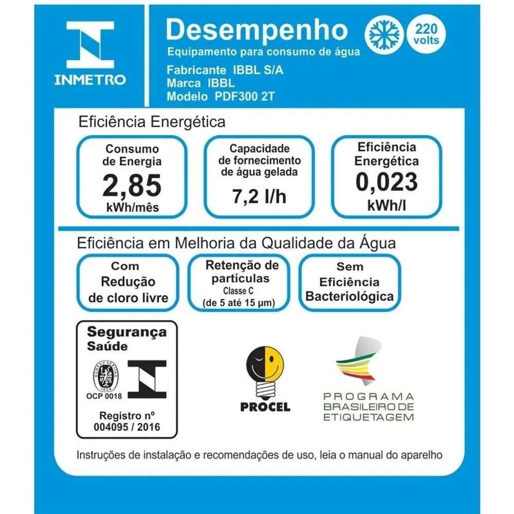 Purificador Refrigerado Pdf-300 2 Torneiras Prata 127V - Ibbl - 4