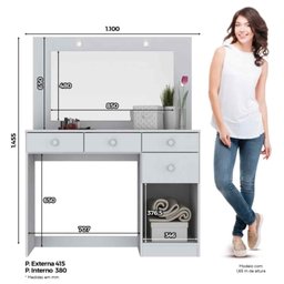 Penteadeira Camarim Glamour - Branco - 4 Penteadeira Camarim Glamour - Branco - 4