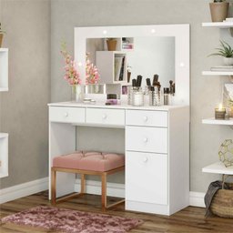 Penteadeira Camarim Glamour - Branco - 1 Penteadeira Camarim Glamour - Branco - 1