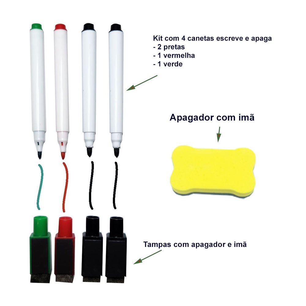 Planner Mensal Planejador Magnético Geladeira 6 Emoticons e Apagador com Imã Marcação Tarefas Compro - 7