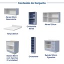 Ver imagem 6 de Cozinha Planejada 7 Peças com Tampo com Cristaleira Marselha CabeCasa MadeiraOriginals Azul/Sereno